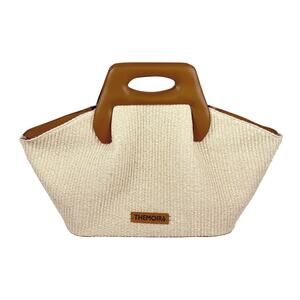 New with Tags Themoirè DHEA STRAW‎ SHELL / CARAMEL Shoulder or Strap